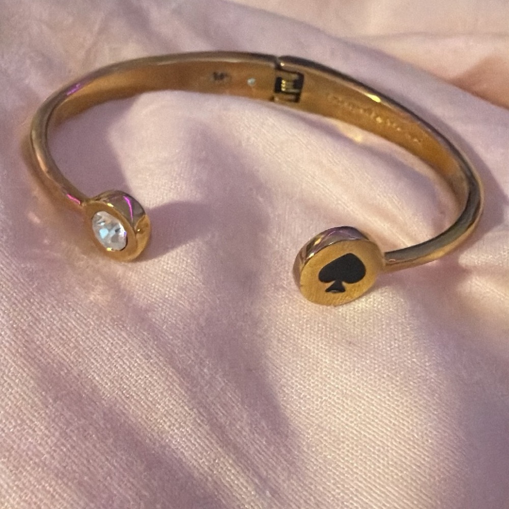 Kate spade ♠️ Gold Bracelet with Black Spade Accent